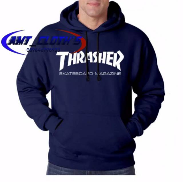 SWEATER HOODIE THRASHER// FLEECE COOTTON