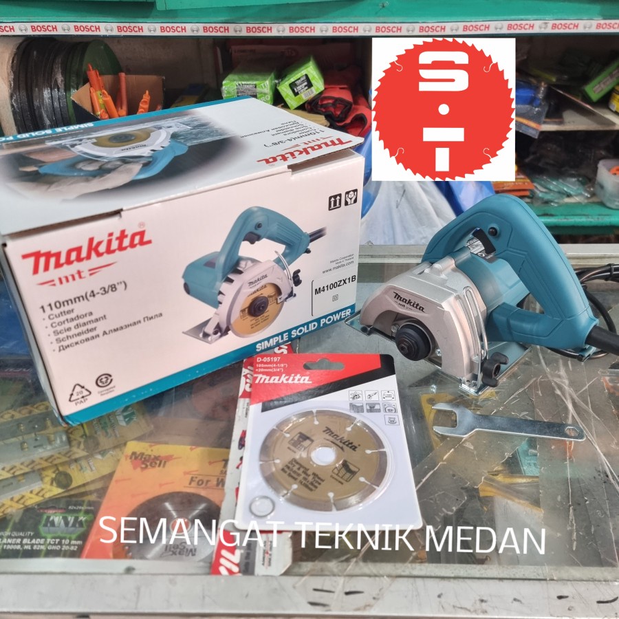 M4100ZX1B MESIN POTONG GRANIT KERAMIK MARBLE CUTTER 4" MAKITA M4100