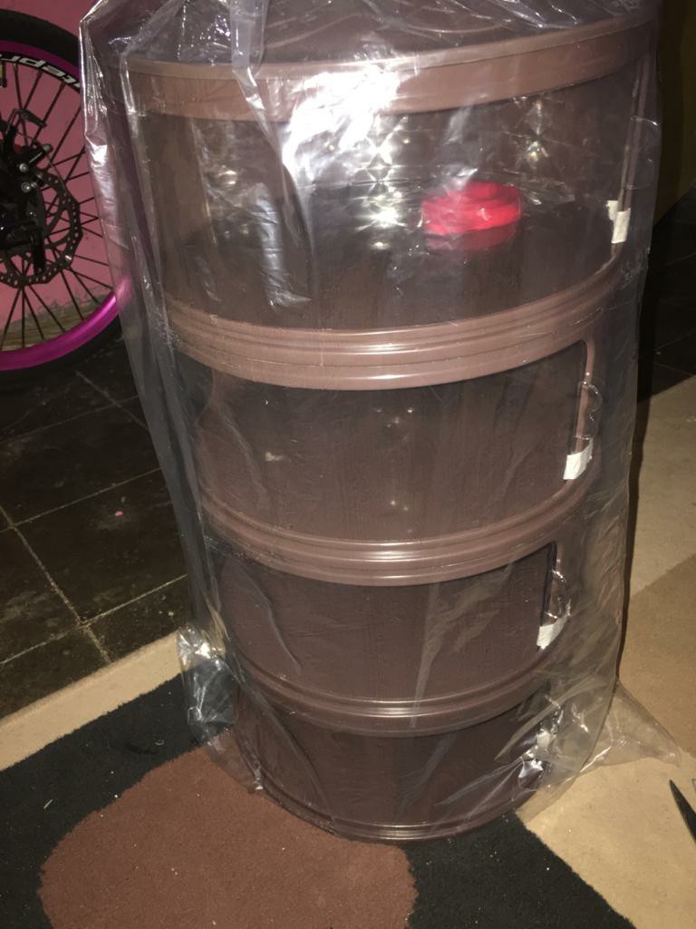 Tudung Saji Diamond Putih - Food Storage 4 Layer Tudung Saji Susun Rak Penyimpan Makanan