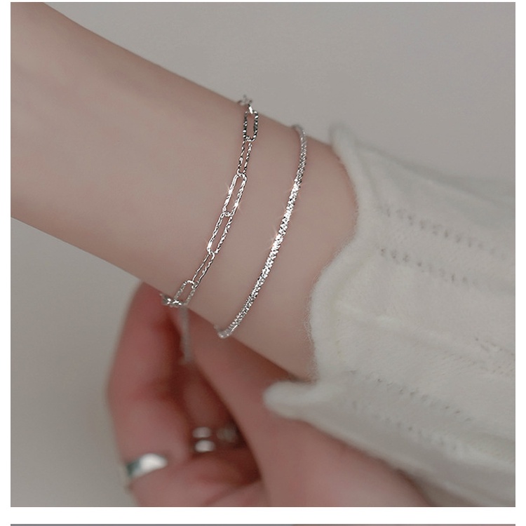 Gelang Bahan Stainless Steel 925 Silver Untuk Wanita