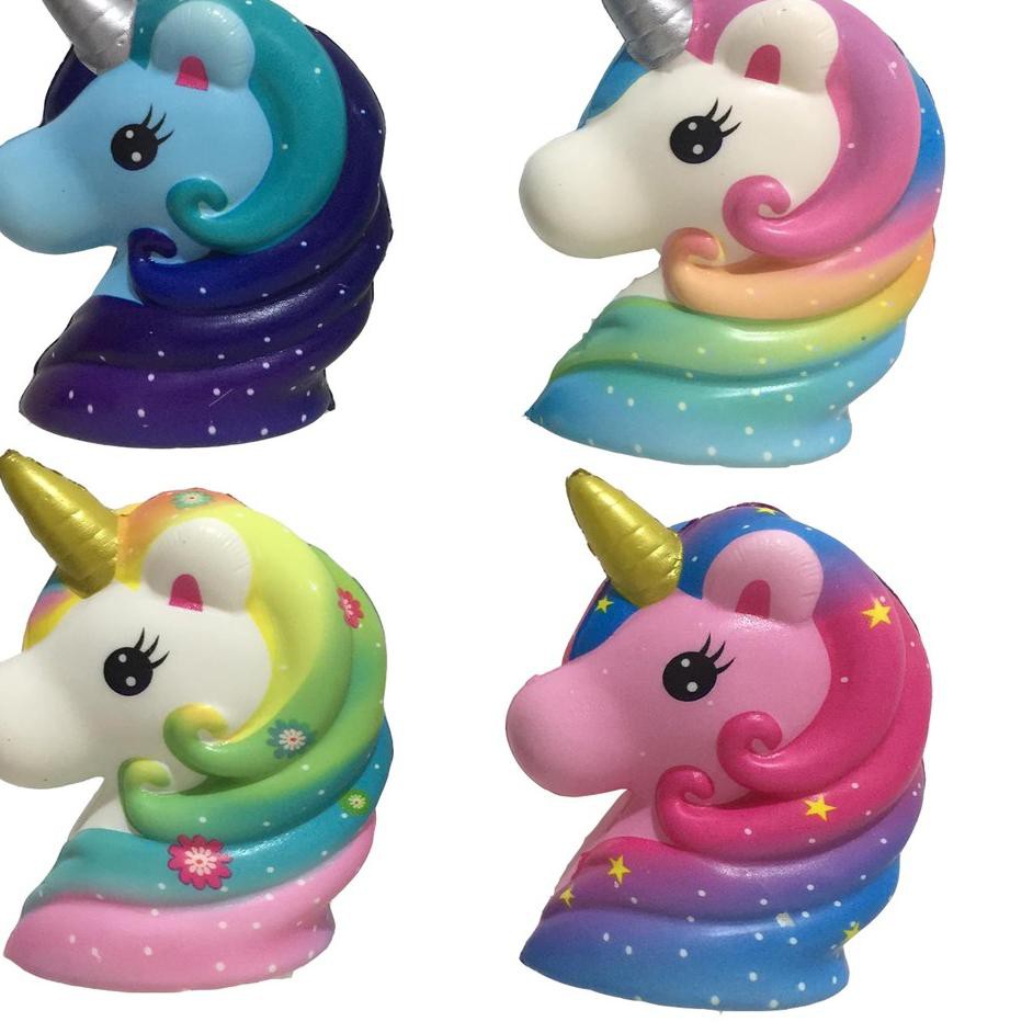 WIY Mainan Squishy Import Kepala Unicorn Galaxy Cute Terbaru Jumbo Lembut Slow Rising Wangi Shopee Indonesia