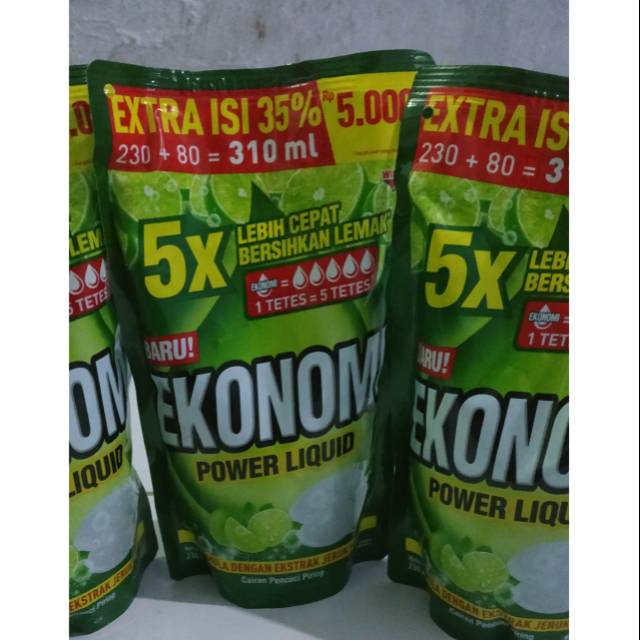 Ekonomi cuci piring kemasan 5000