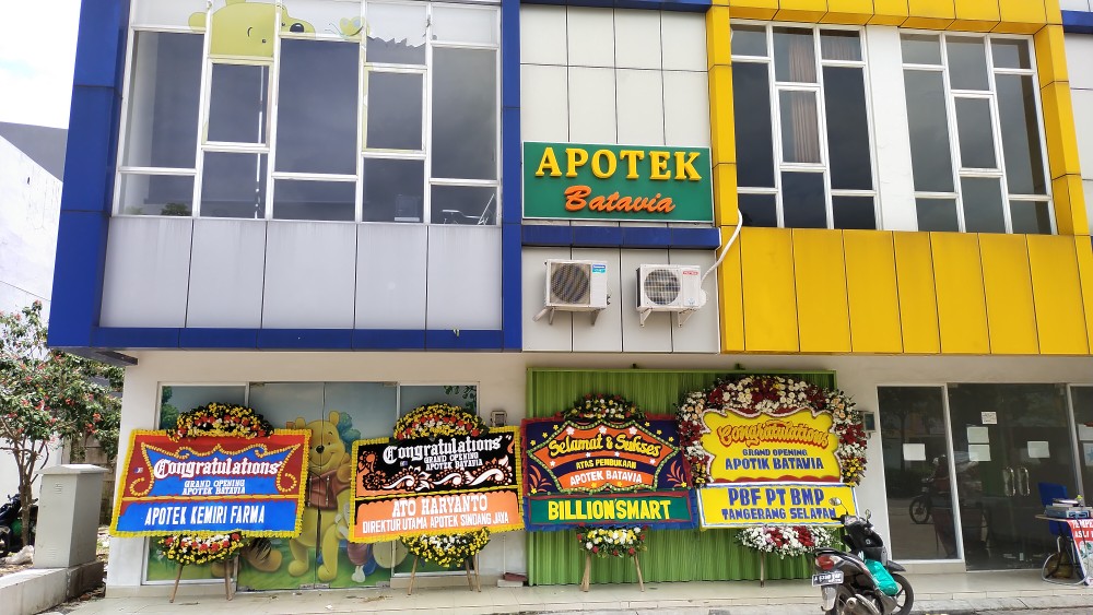 Karangan Bunga Papan Bunga Opening Wedding  Ukuran 2m X 1,25m