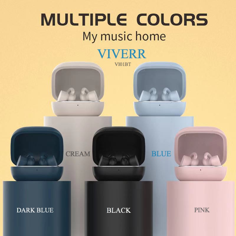 VIVERR Headset earbud Viverr Bluetooth VI01BT Charging Super Bass Multiple Colors Garansi 6 Bulan