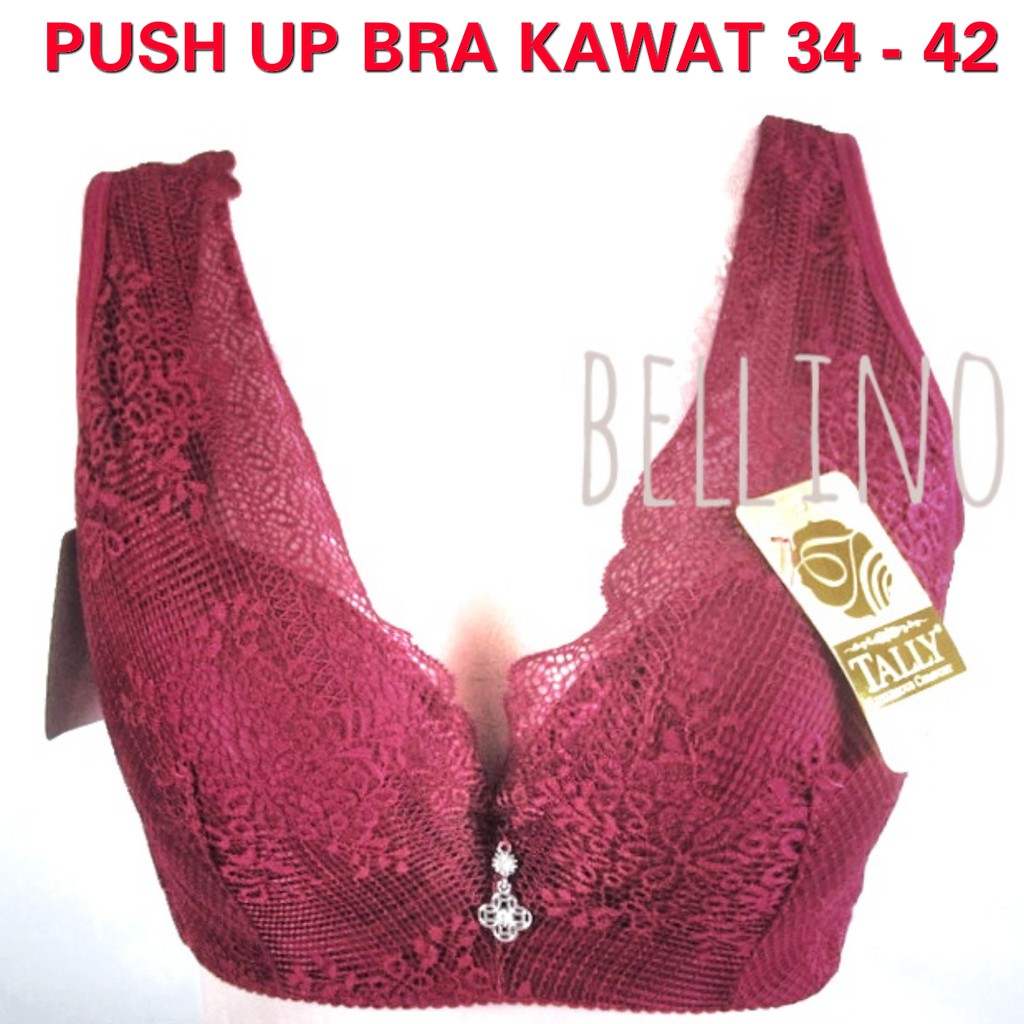 Tally 8117 Push Up Bra Wanita Cup Besar Busa Tipis Size 34 36 38 40 42 44/ Bh Wanita Penekan Lemak