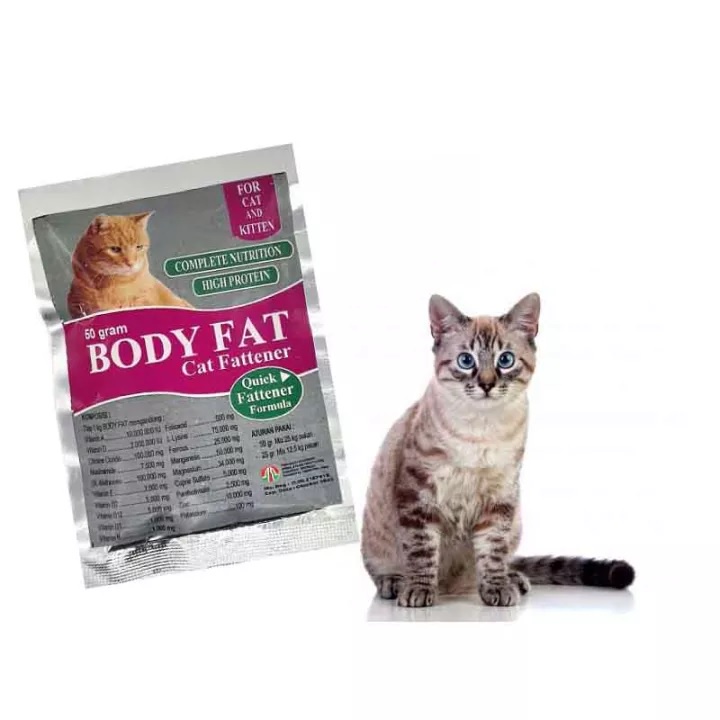 BODY FAT Cat 50gr  OR DOG FATTENER ANJING - Obat Vitamin Nutrisi Penggemuk Anjing/KUCING.