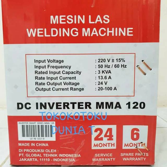 Mesin Las Listrik 450W Inverter Las Merk H&amp;L 120A