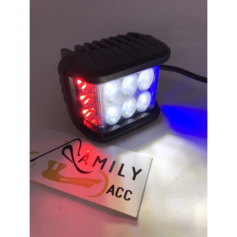 Lampu tembak sorot cree/cwl 6 led mini strobo 3x3 led kiri kanan universal