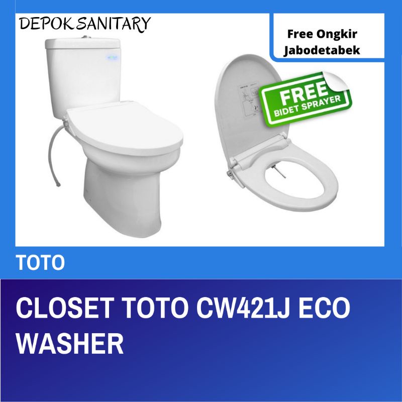 closet duduk toto cw 421 j / cw421j white/ closet duduk toto/ closet duduk