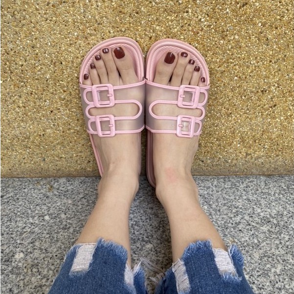 PROMO TERBATAS !!! IMPORT BUKAN LOKAL Sandal Wanita Selop karet Jelly Import Willona N202