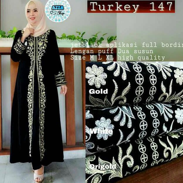 ABAYA ARAB TURKEY JUBAH INDIA UMROH HAJI GAMIS JALABIYA MESIR BAJU PEN - HITAM, S