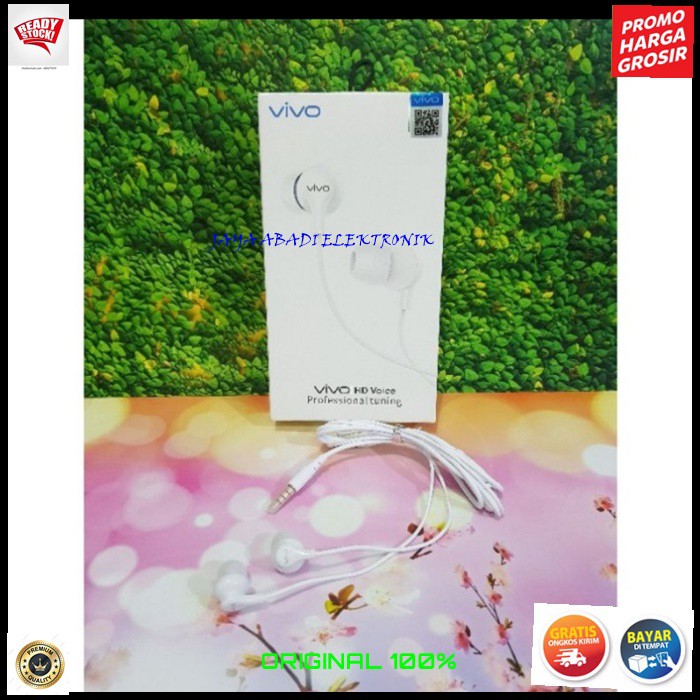 J376 HEADSET VIVO 3.5 MM DOBEL BASS HANDSFREE DOUBLE BAS EARPOD SUPER HF EARPHONE SUPER PREMIUM MIC KABEL MUSIK CALL NELPON HP AUDIO SOUND SUARA VOKAL KARAOKE ORIGINAL HIFI MUSIC BISA PAKE KE SEGALA GADGET PC ATAU LAPTOP SUARA JERNIH DAN BASSNYA TIDAK