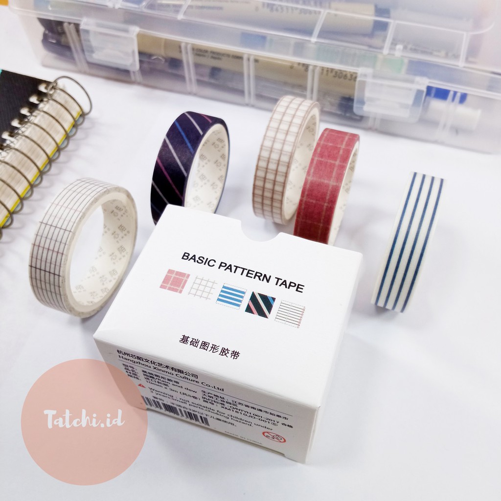 

Rainy Geometric Washi Tape Set/ Masking Tape/ Selotip Motif