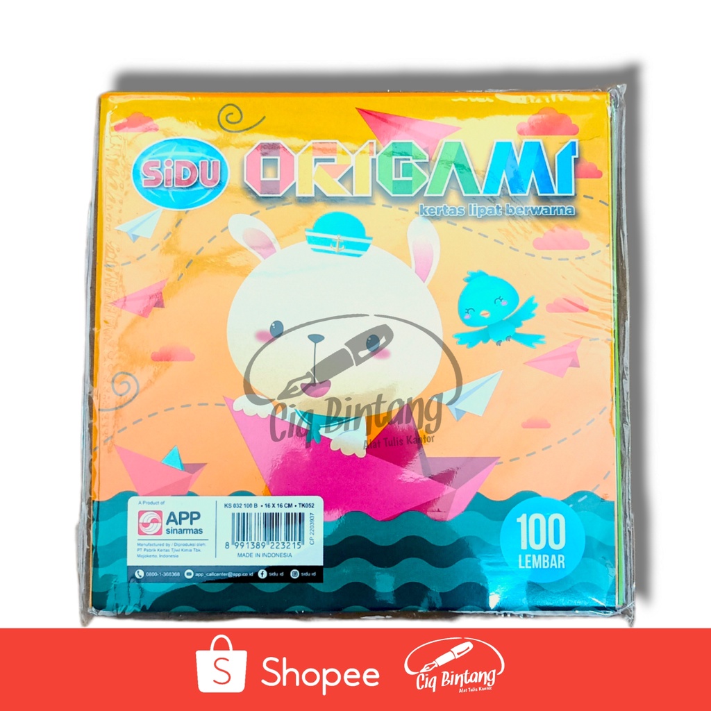 

Kertas Lipat Origami Merk SIDU 16 x 16 Murah