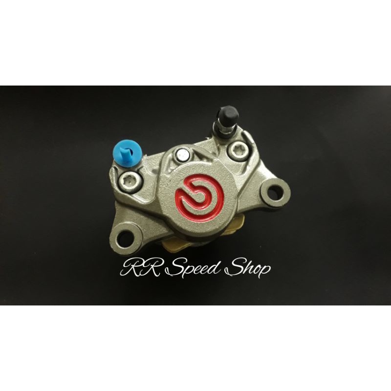 kaliper brembo 2 piston red logo universal motor barang copy original thailand