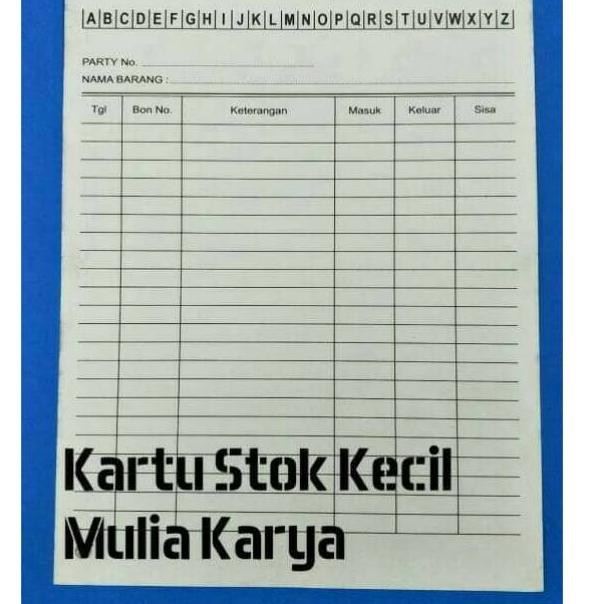 

Ku4Code Kartu stok kecil putih / stock card isi 50 lembar(ready)K5V3