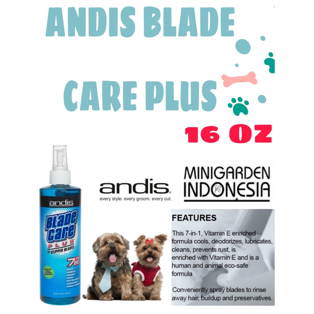 ANDIS BLADE CARE PLUS SPRAY minyak pembersih pisau clipper alat cukur