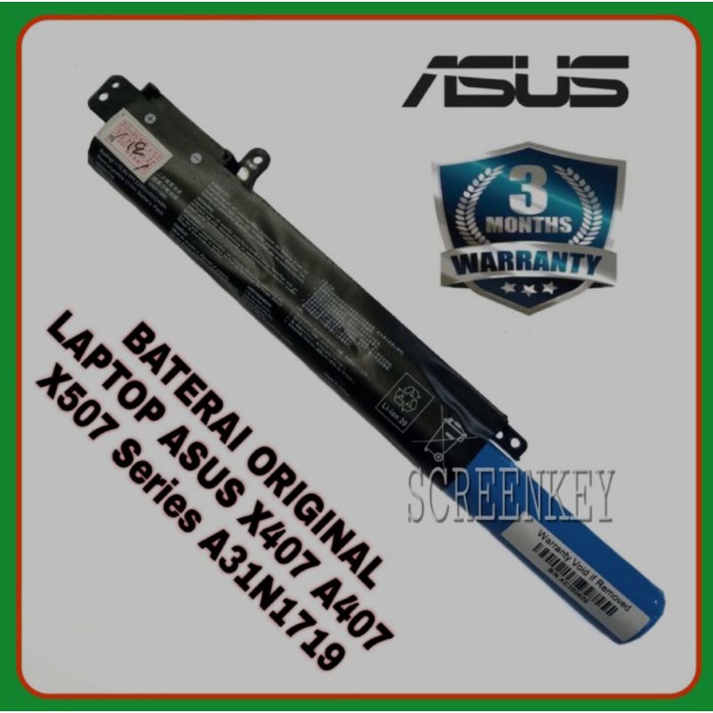 ORIGINAL Battery Baterai Laptop Asus A407  A407M A407U A407MA X407 X407U X407M X407UF X407UA X407MA A31N1719