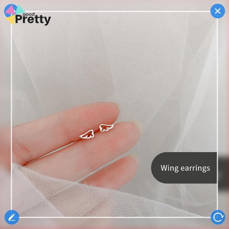 18K Emas anting korea Anting Tusuk untuk Wanita Aksesoris Fashion - PD