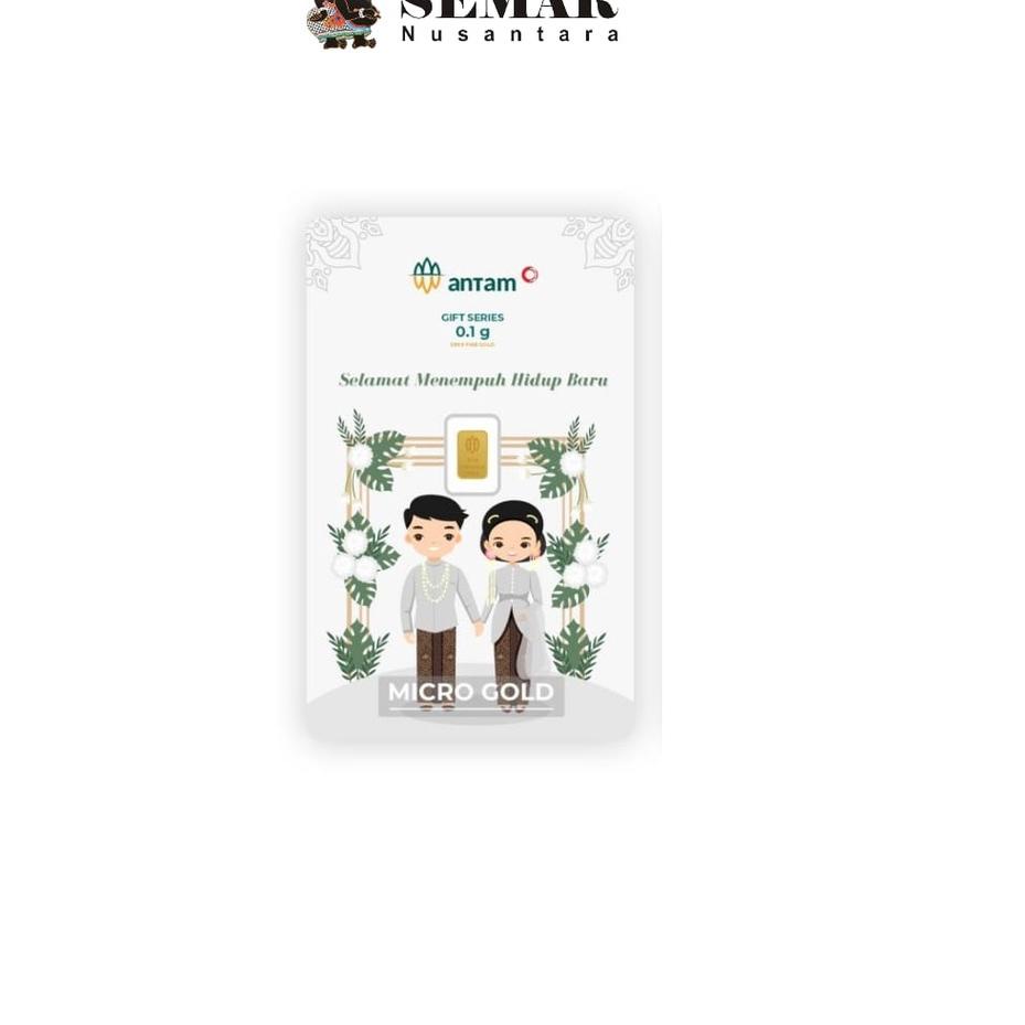 Terbaru.. Logam Mulia Antam Micro Happy Wedding Gold Emas Batangan Semar Nusantara