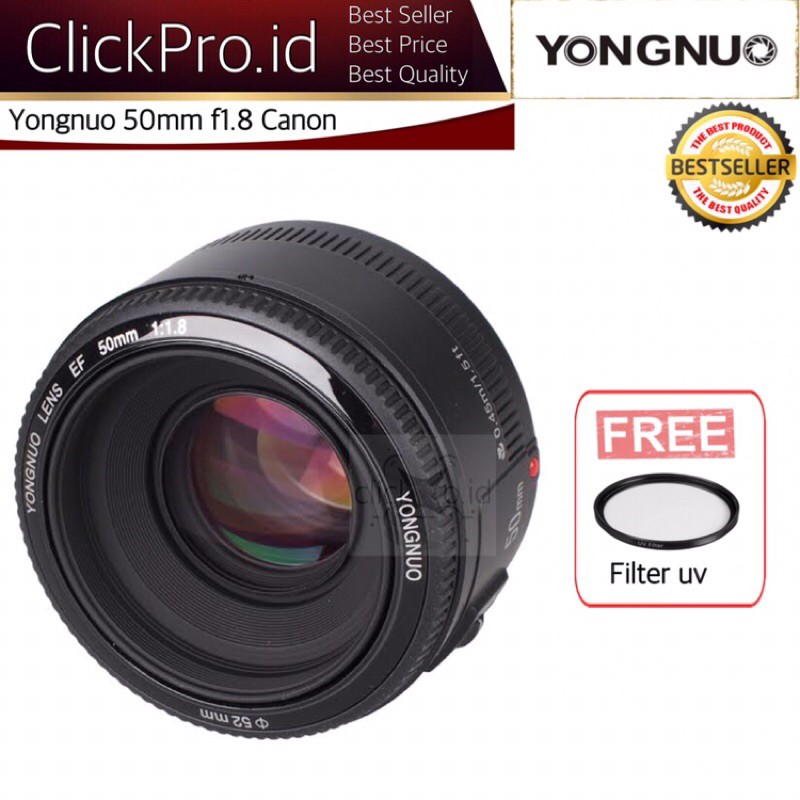 Yongnuo 50mm f1.8 canon - Lensa Yongnuo 50mm - Lensa Fix Yongnuo