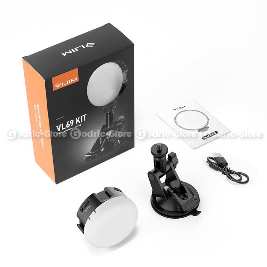 ULANZI VL69 KIT Lampu LED Portable for Video Conference Meeting Streaming