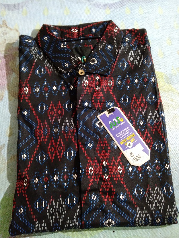 Bswart Batik Hrb026 Kenongo Hem Pendek Padi Pekalongan M L Xl Batik Pria Murah Modern Grosir Batik