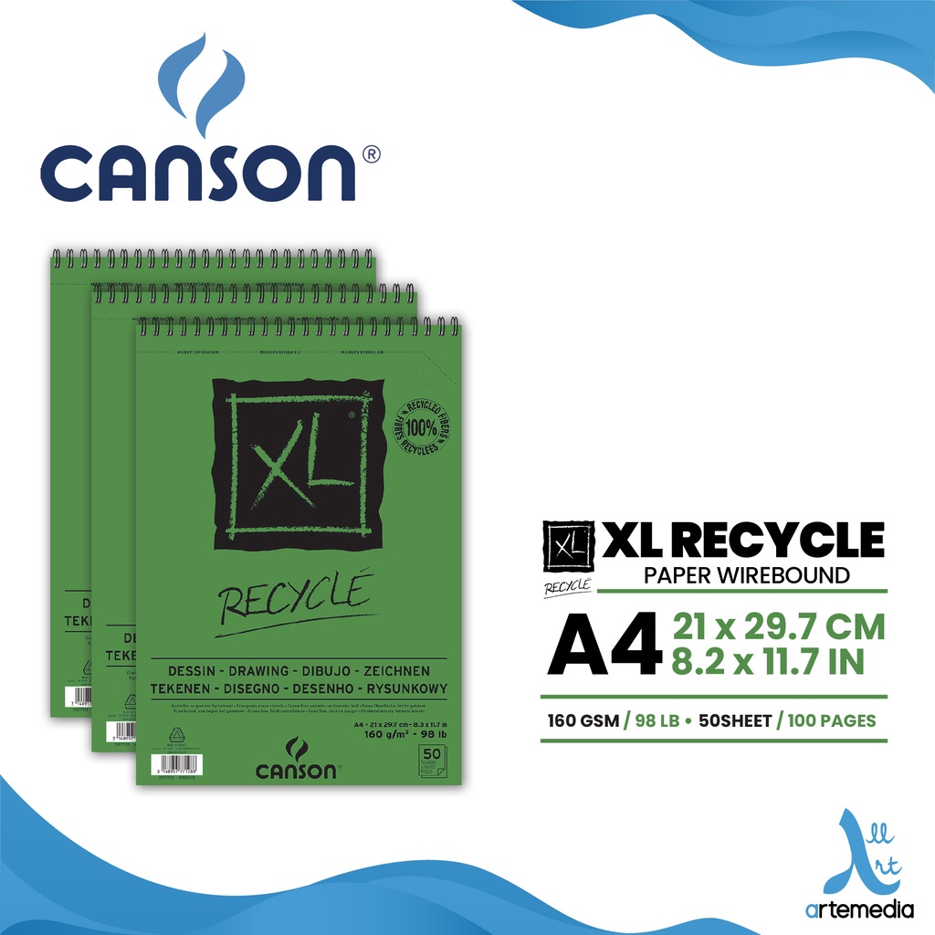 

Canson XL Recycled Paper A4 Sketchbook Wirebound Buku Sketsa Gambar