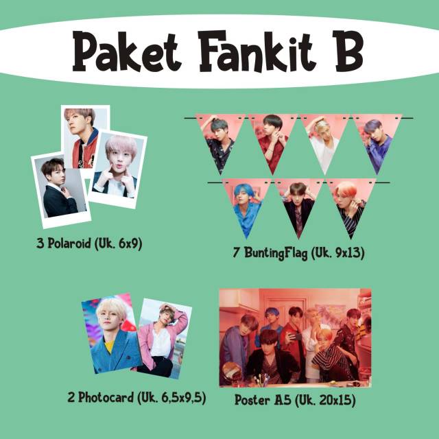 Paket Fankit B, Paket Fankit Kpop/Fankit Custom