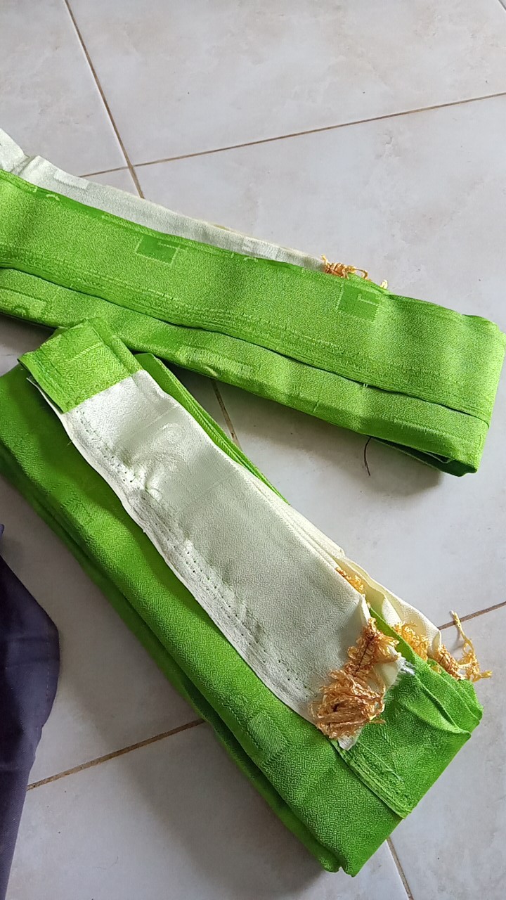 Gorden Poni Renda Pintu Jendela Hijau  Tua