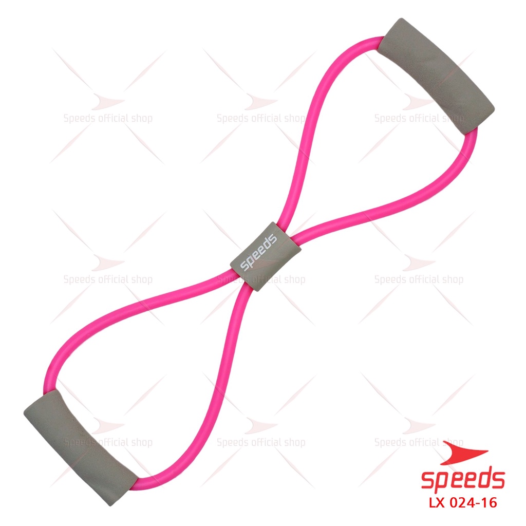 SPEEDS Tali Fitness Gym Yoga Resistance Bands 8 Toning Tube Tali Olahraga Stretching 024-16-024-16 PINK