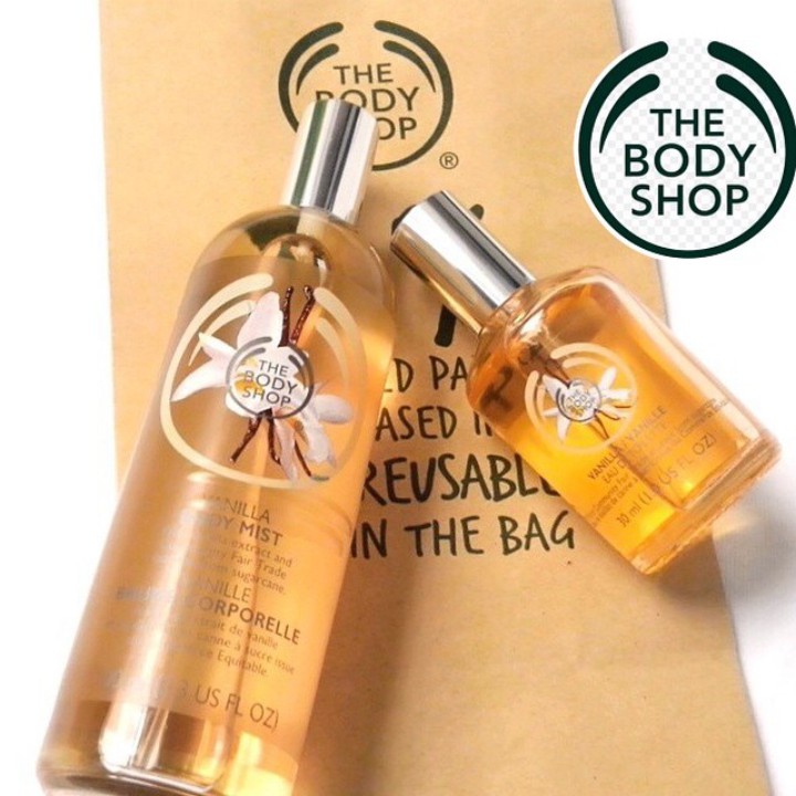 Paket Bodymist & Parfum Vanilla The Body Shop Ori Riject