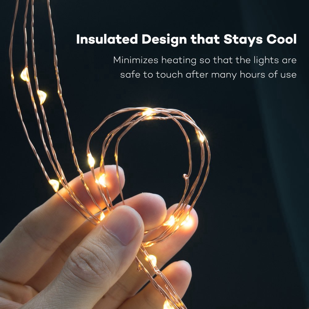 1M 5M 10M Led Fairy Lights / USB Powered Silver Wire Starry Fairy Lights / Lampu Tali Tahan Air Cocok Indoor Dan Outdoor / Dekorasi Lampu Malam Sempurna Untuk Kamar Tidur, Natal, Ramadhan, Tahun Baru, Pesta, Pernikahan, Ulang Tahun