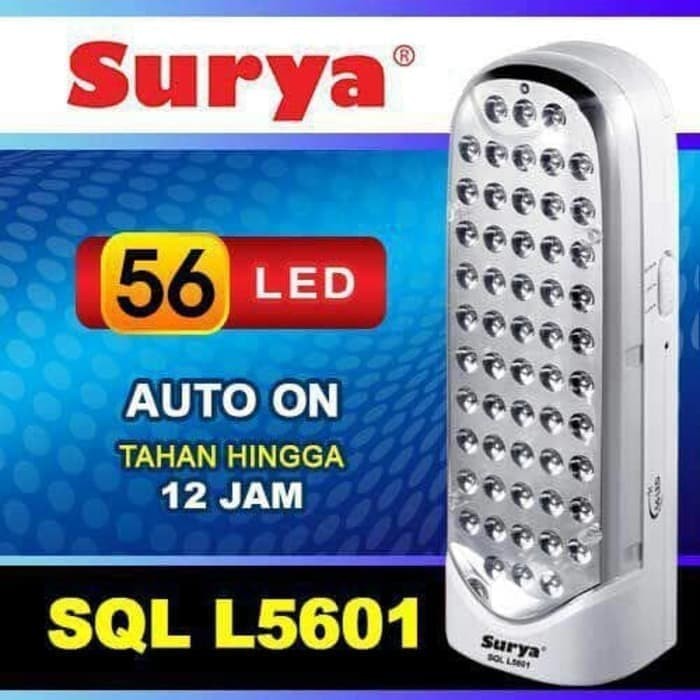 Lampu Darurat SURYA SQL L5601 Frosted Lampu Led Emergency Darurat Rechargeable