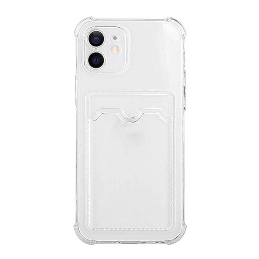 Cocok untuk Apple 13 12 11 Pro Max 7 8 Plus Ultra Tipis Lubang Presisi Transparan Airbag Shockproof Card Case Ponsel Case Penutup Belakang Pelindung