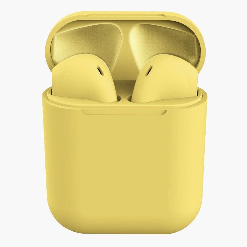 Headset Bluetooth Tws I12  Macaron Earphone-Kuning