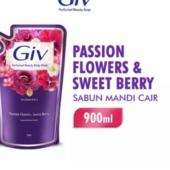 ➪ GIV Body Wash Sabun Mandi Cair 900ML Refill Flower Glowing White Beauty GIV Perfumed ❉