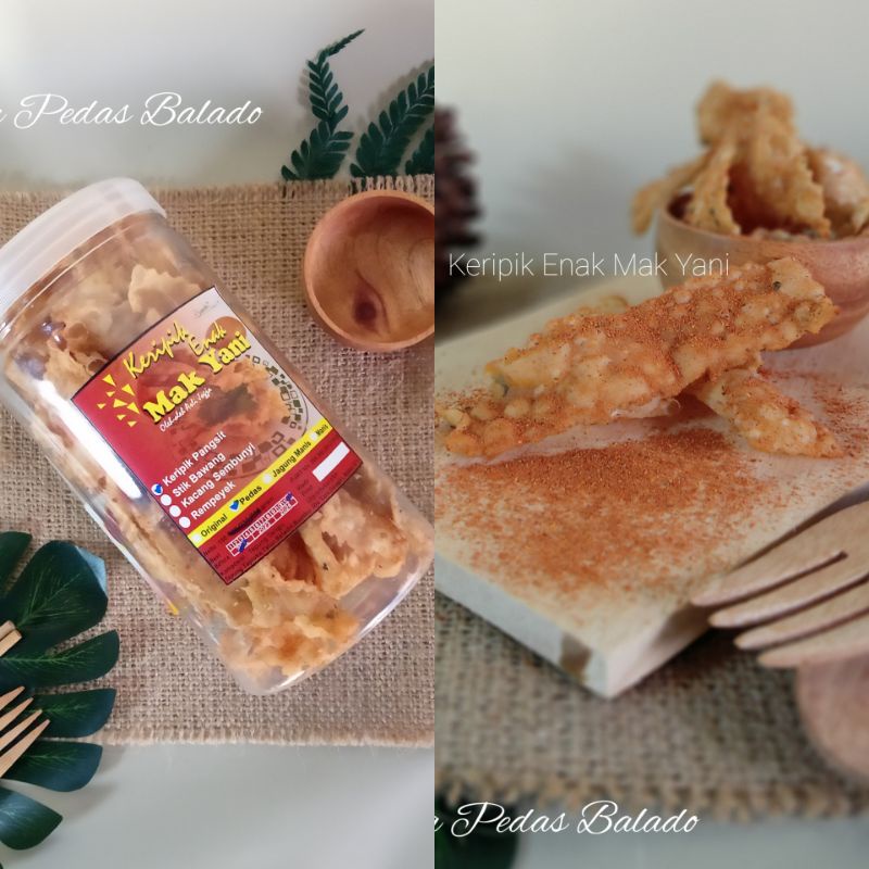 

Keripik Pangsit Mak Yani Camilan Enak Grosir Ecer kemasan Toples