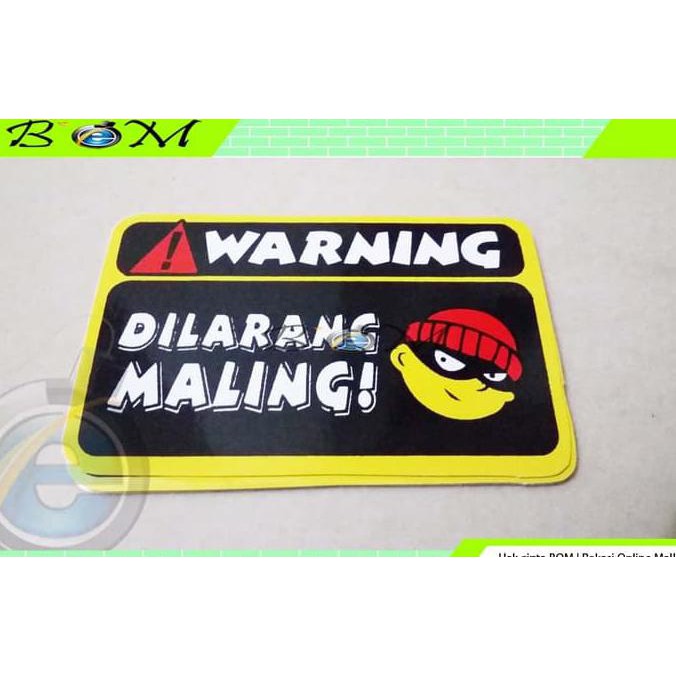 stiker sticker motor mobil lucu warning dilarang maling