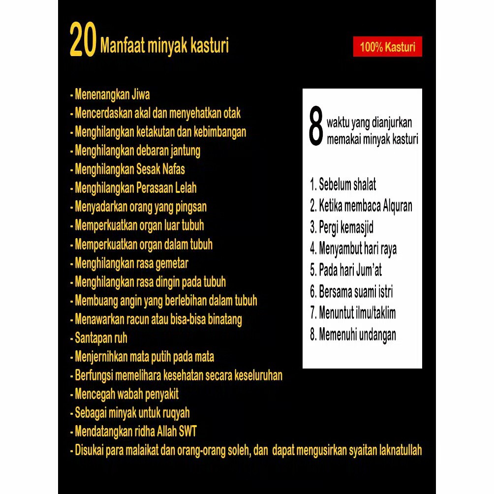 PARFUM KASTURI PAKET SUAMI &amp; ISTRI 100% KASTURI NON ALKHOHOL [Gratis Gelang Kesehatan Kauka]
