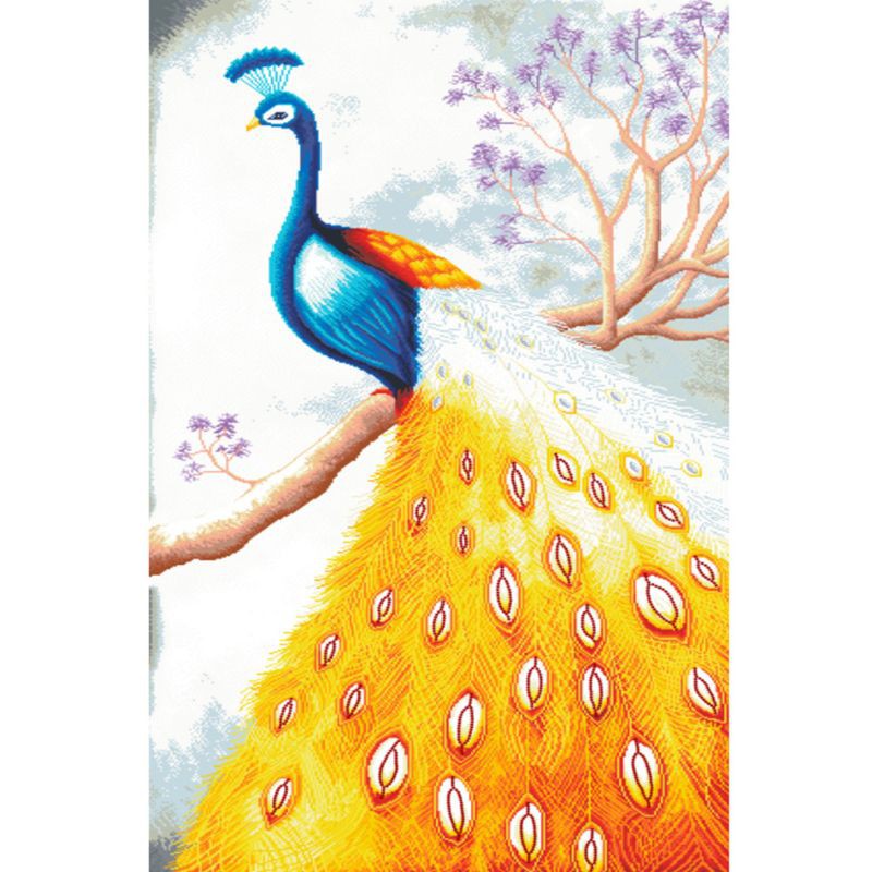 Diy Lukisan Diamond 5d Dengan Gambar Burung Merak Dan Hiasan