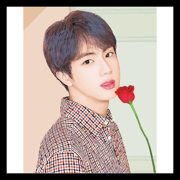Terlaris Bts Diy Paintings Jin - Do It Yourself Lukisan Bts