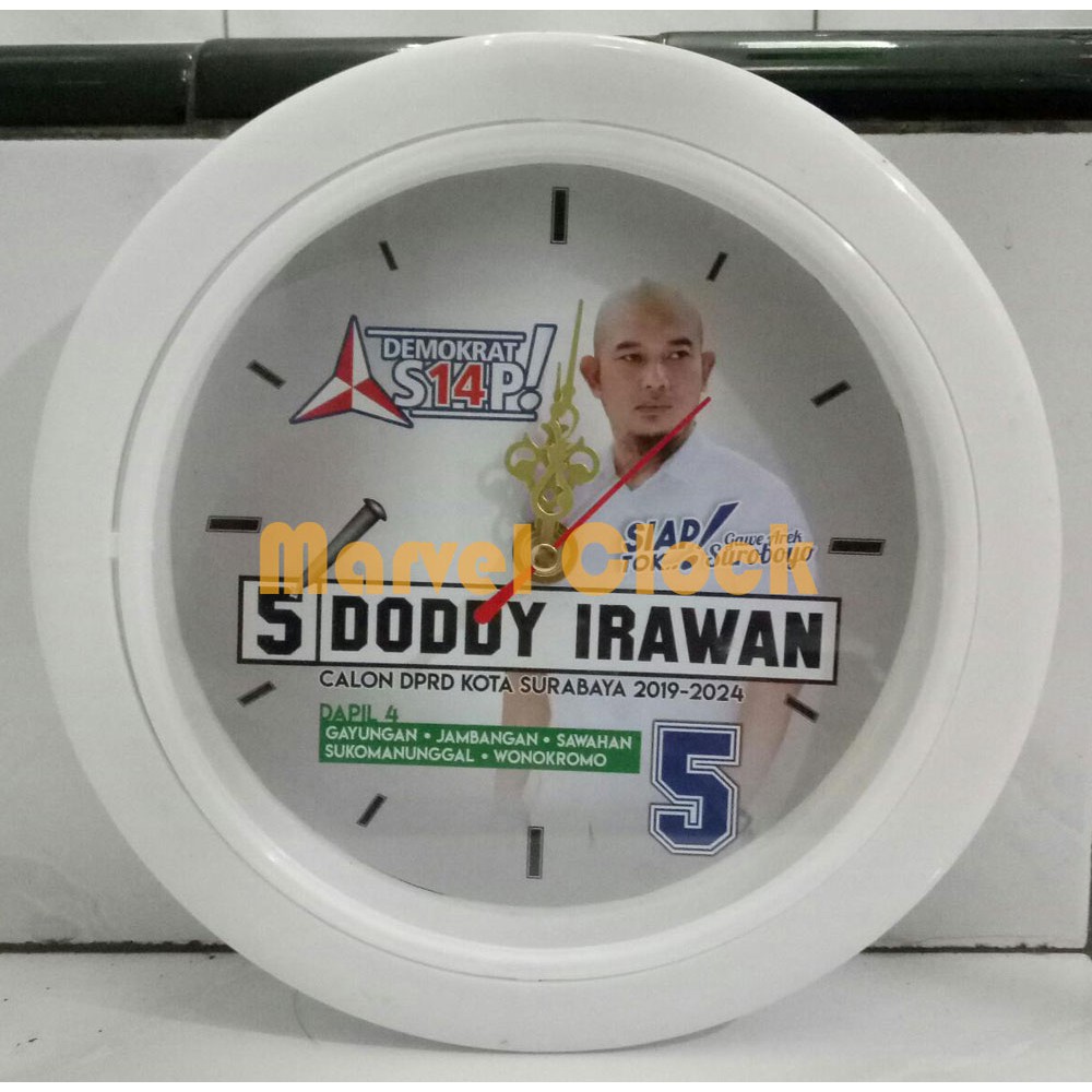 Jam dinding ukuran 21cm + ongkos cetak full color custom