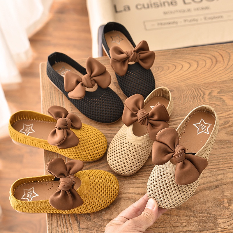 HappyOliver JESSLYN RAJUT Flat Shoes sepatu anak perempuan import