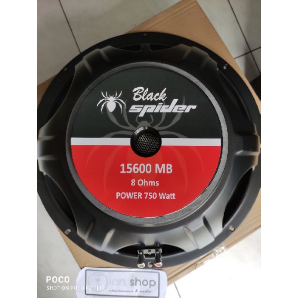Speaker Component Black Spider 15600MB 15600 MB 15600 M Original BlackSpider 15 inch 15 inchi Low Mid 750 Watt 750 W Coil 2,4 in