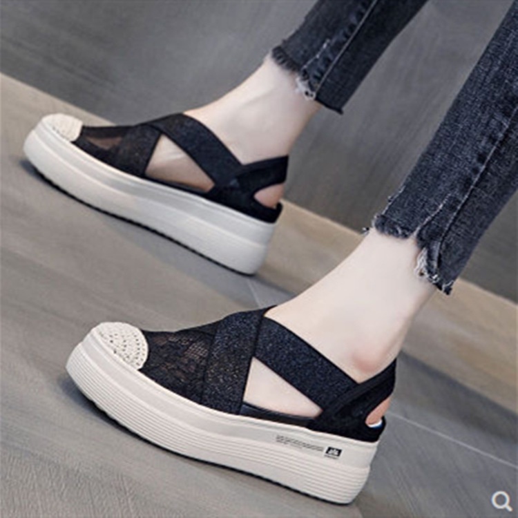 JY 1423 Sepatu Wanita Sneakers AH-8 Brokat Tali Korea Style Sepatu Sneaker Impor batam good quality