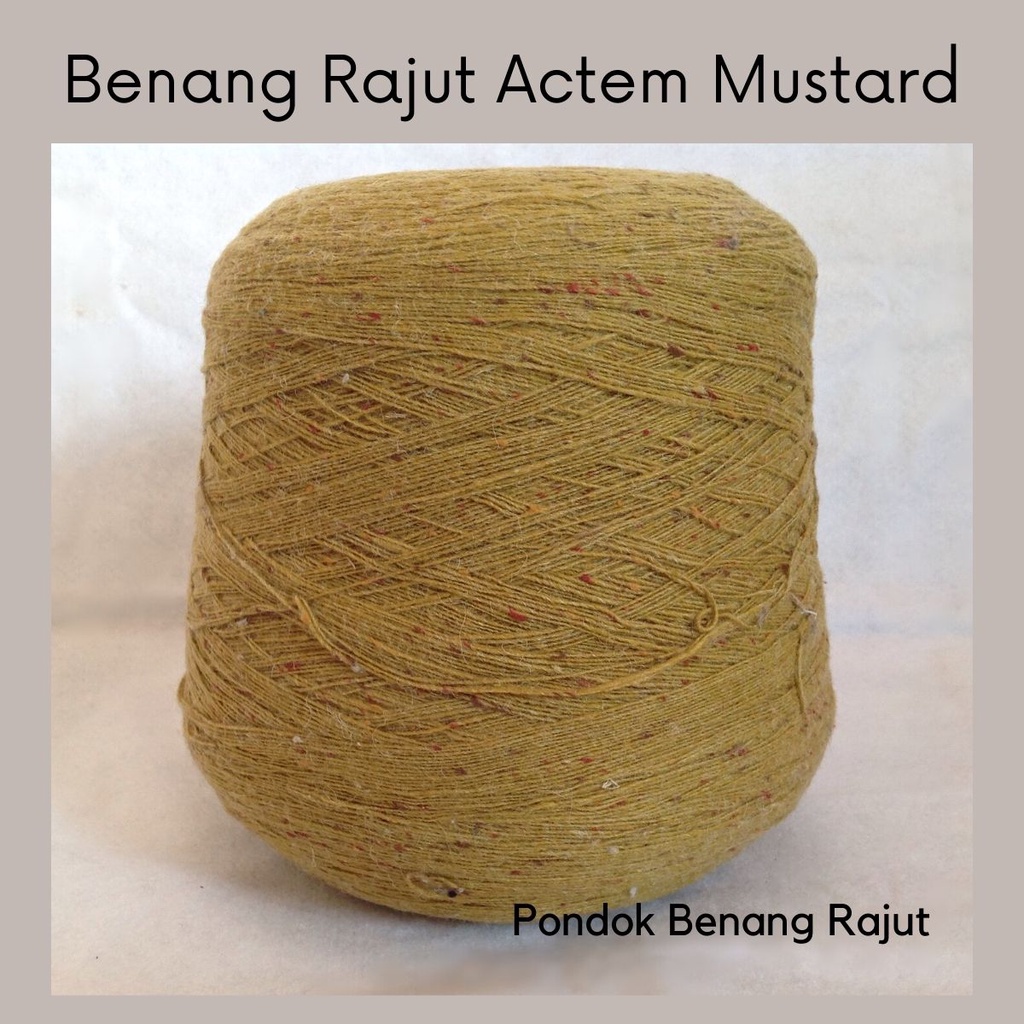 Benang Rajut Actem Mustard bentuk Cone