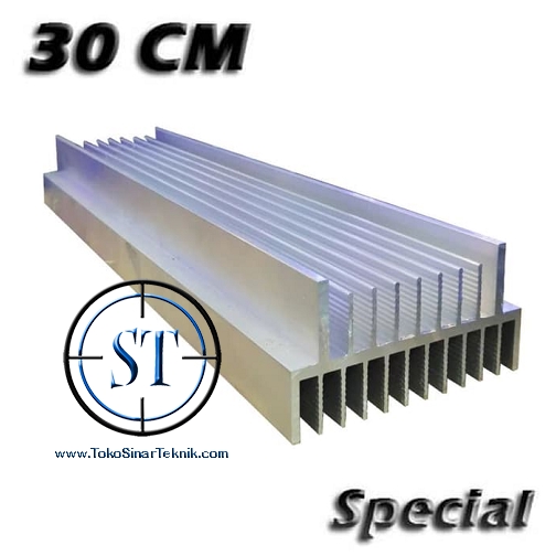 Heatsink Special Yiroshi 30 CM for LED Peltir Audio Mesin Pendingin Cooler Heat Sink Sirip tebal Box Power Ampli Alumunium