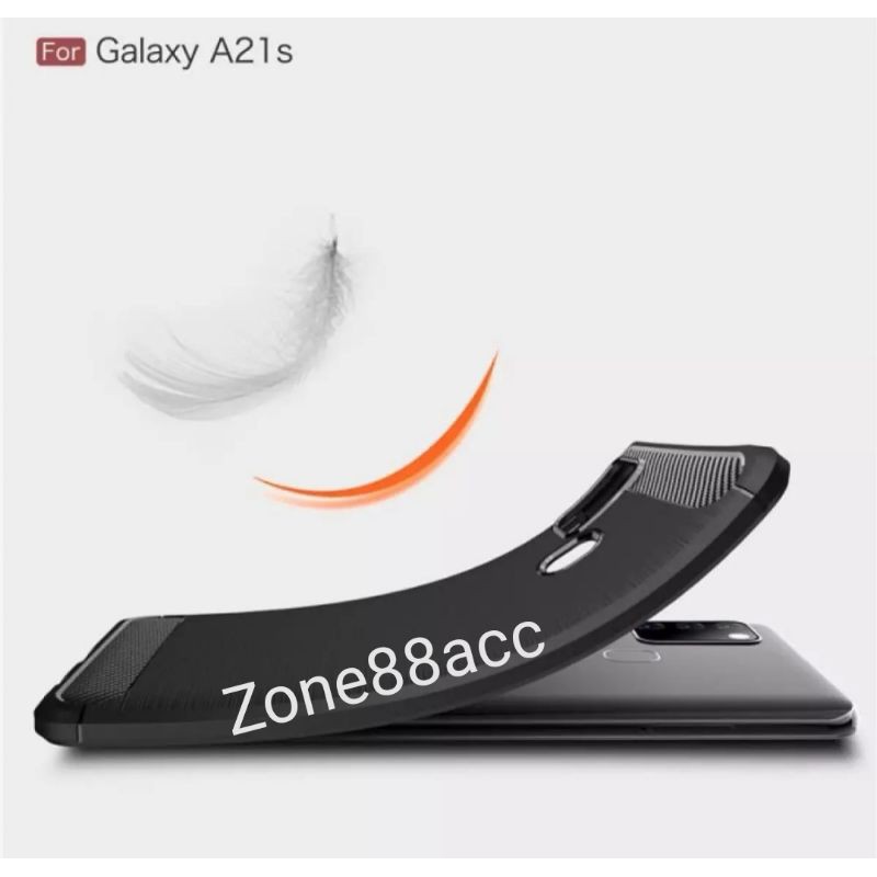 Samsung A21S Silicon Case Softcase iPAKY Carbon Casing Cover TPU