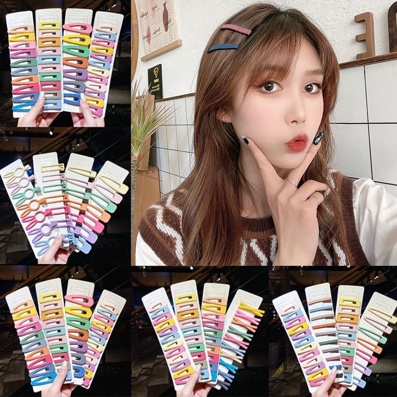 7 / 10 / 12pcs / Set Jepit Rambut Poni Gaya Korea Untuk Wanita